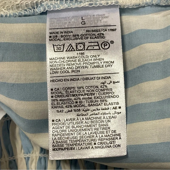 OLD NAVY Matching Printed Smocked Bralette Top in Blue Stripe - Picture 7 of 8